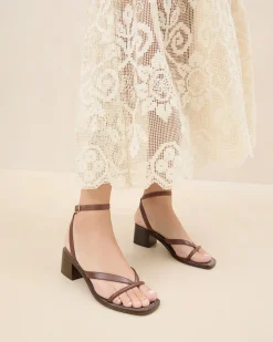Online Eloise Leather Heeled Sandal Casual Staples|Heeled Sandals