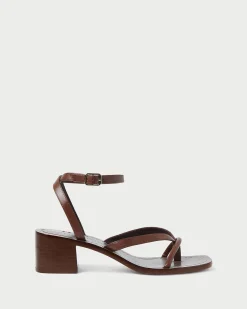Hot Eloise Leather Heeled Sandal Casual Staples|Vacation Shop