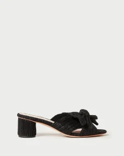 Clearance Emilia Pleated Bow Heel Heeled Sandals