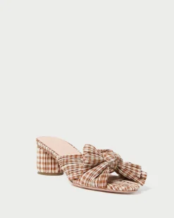Clearance Emilia Pleated Bow Heel Heeled Sandals