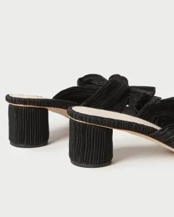 Clearance Emilia Pleated Bow Heel Heeled Sandals