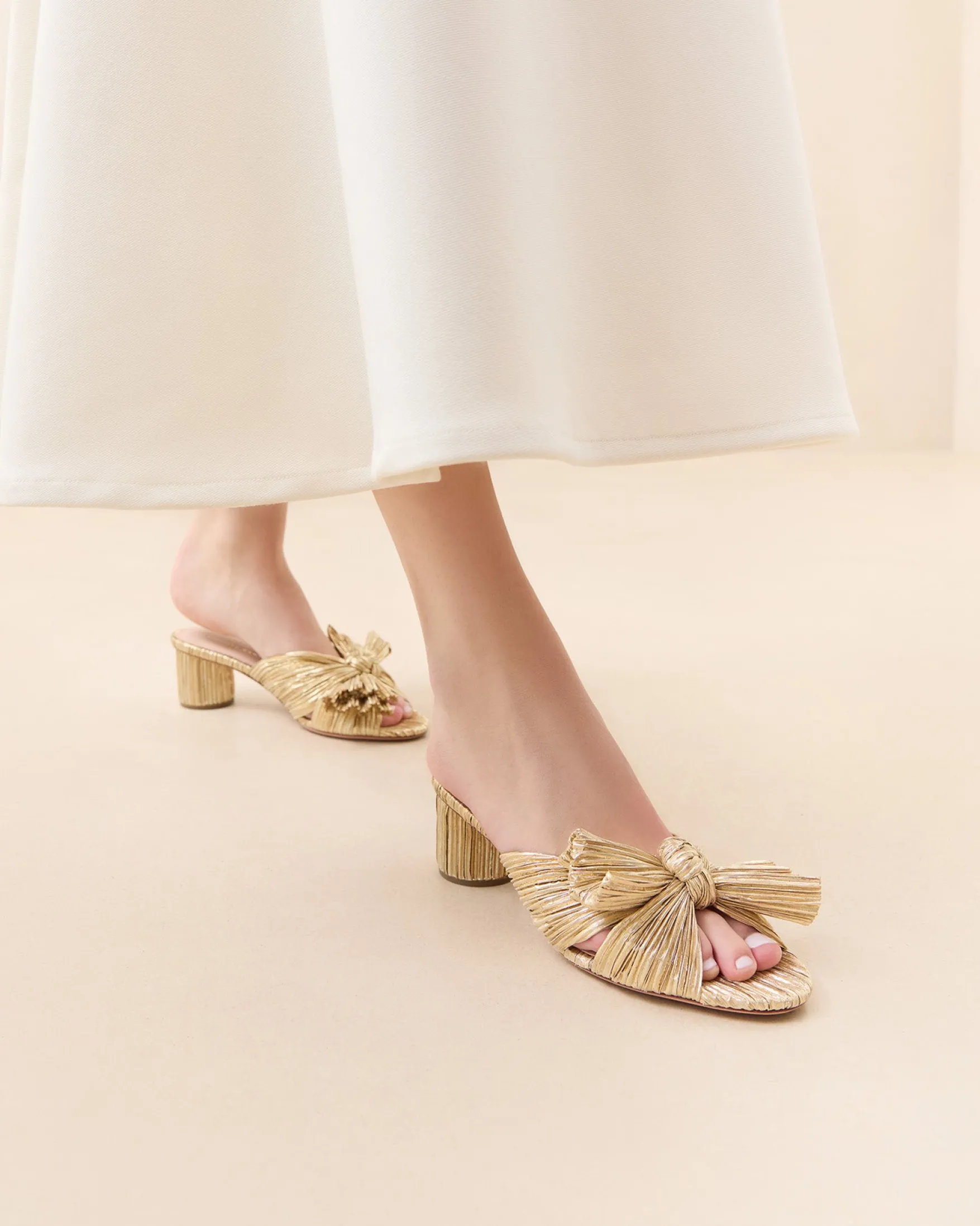 New Emilia Pleated Bow Heel FOR THE GUESTS|FOR THE BRIDE