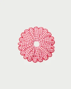 Clearance Frankie Pink Floral Scallop Scrunchie Accessories