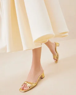 Clearance Hazel Leather Knot Mule FOR THE GUESTS|FOR THE BRIDE