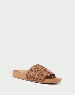 Discount Henri Crochet Leather Sandal Flat Sandals