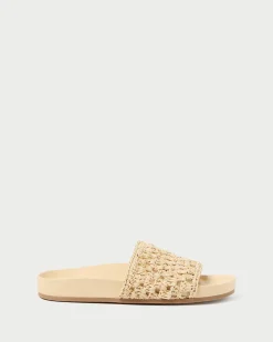 Discount Henri Crochet Leather Sandal Flat Sandals