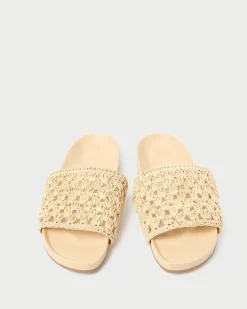 Discount Henri Crochet Leather Sandal Flat Sandals