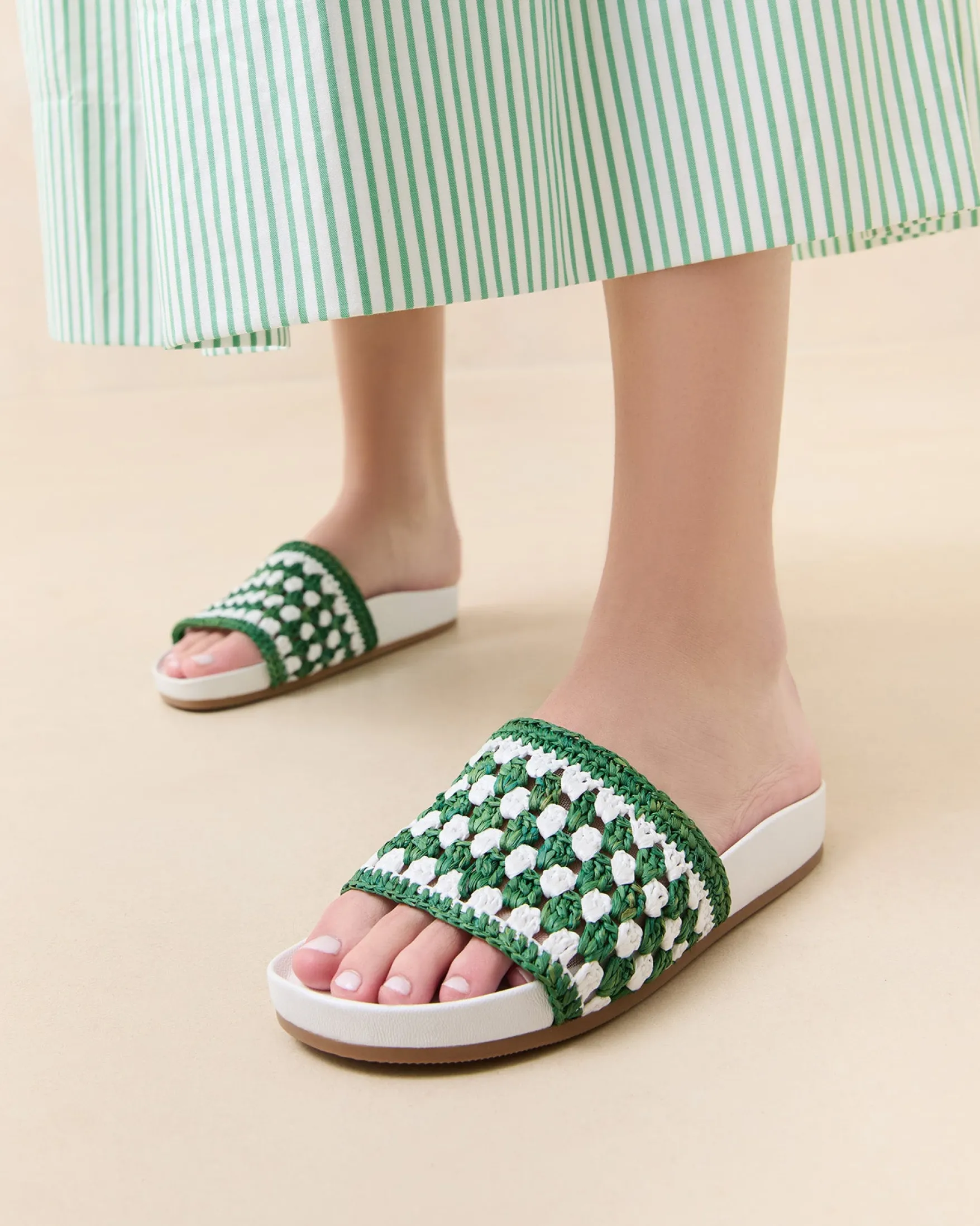 Outlet Henri Crochet Leather Sandal Jessie Loves|Flat Sandals