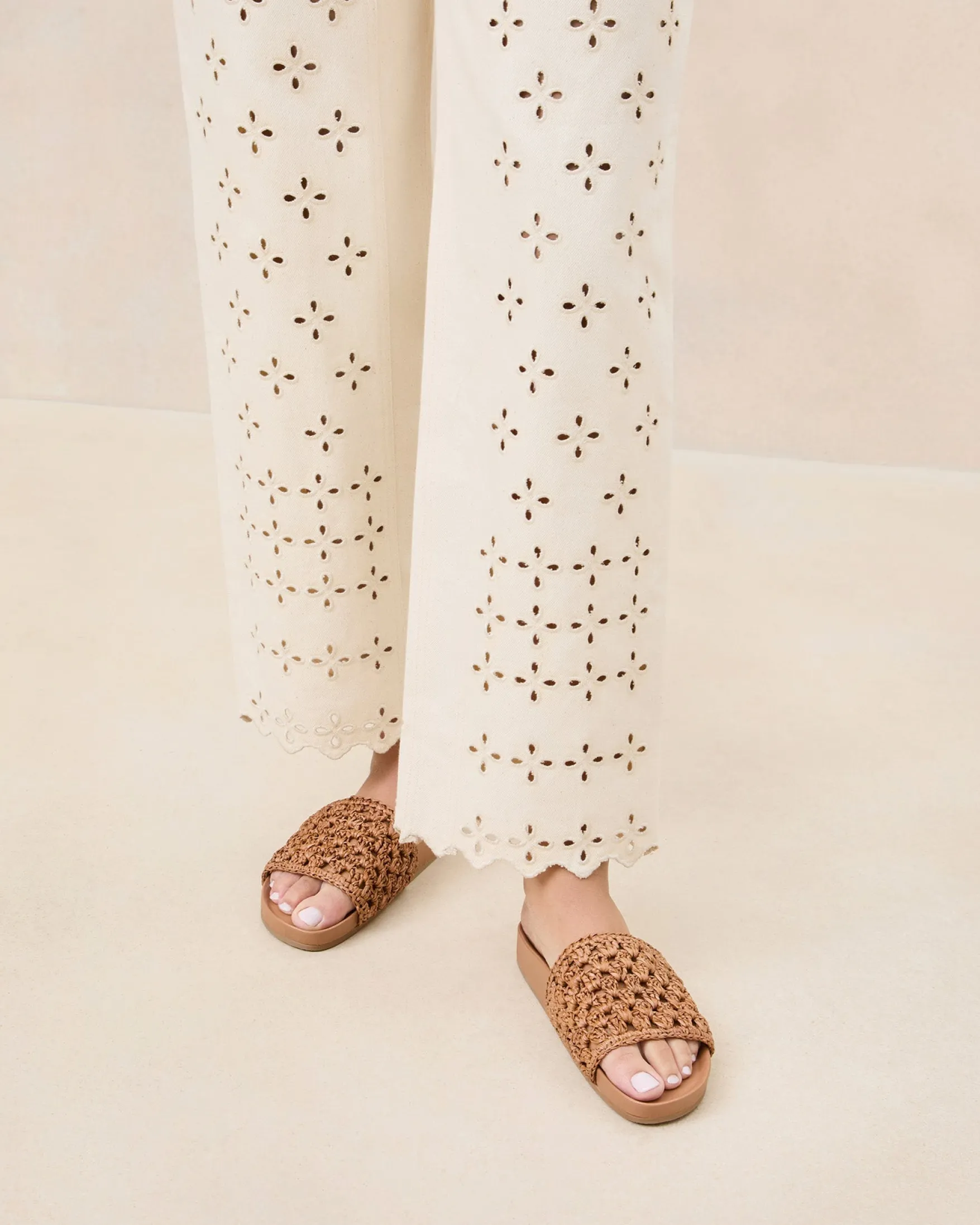 Outlet Henri Crochet Leather Sandal Jessie Loves|Flat Sandals