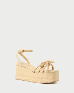 Online Hudson Natural Raffia Platform Sandal Vacation Shop|Flat Sandals