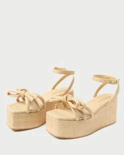 Online Hudson Natural Raffia Platform Sandal Vacation Shop|Flat Sandals