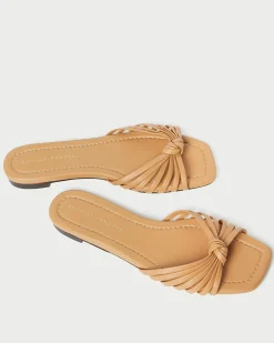 Hot Izzie Leather Knot Sandal FOR THE BRIDE|Flat Sandals