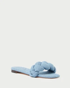 Discount Joanna Denim Braided Sandal FOR THE BRIDE|Flat Sandals