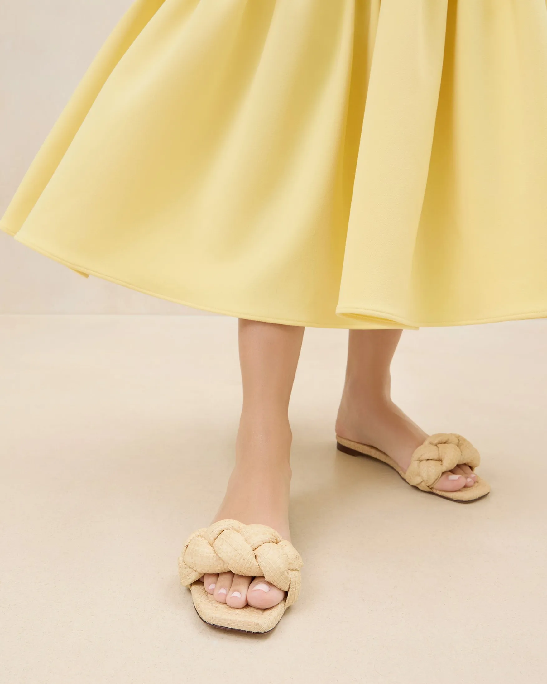 Discount Joanna Denim Braided Sandal FOR THE BRIDE|Flat Sandals