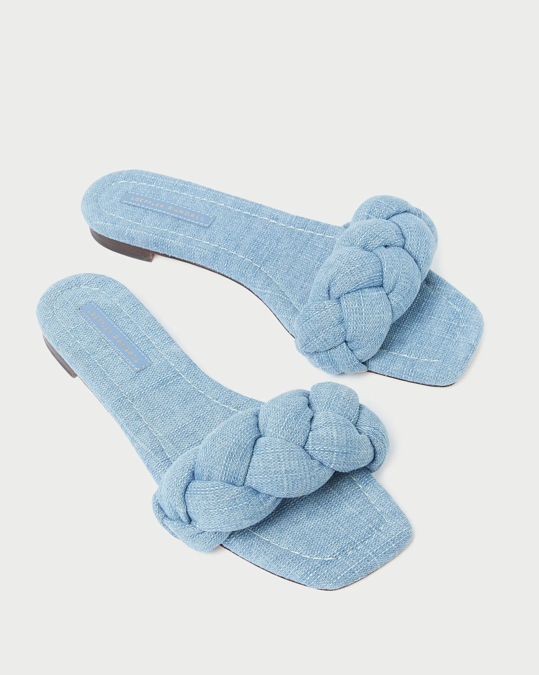 Discount Joanna Denim Braided Sandal FOR THE BRIDE|Flat Sandals