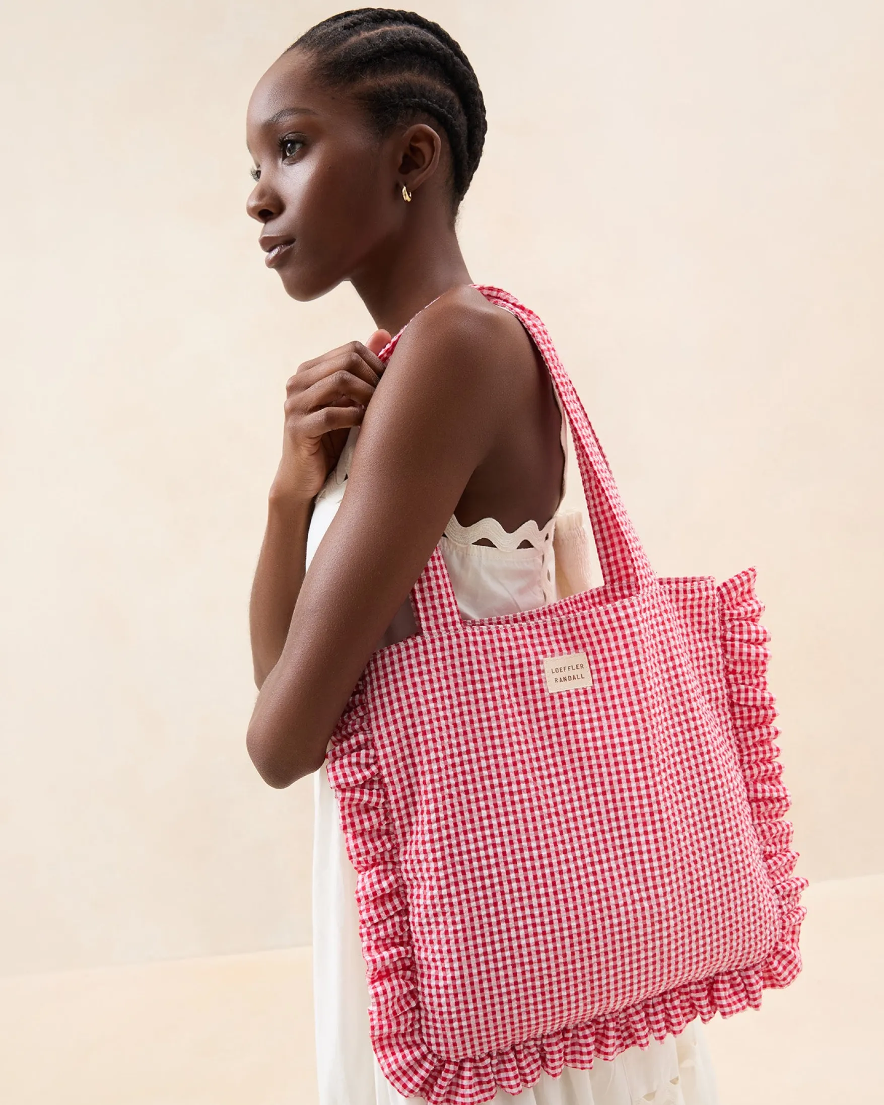 Justine Ruffle Tote Totes