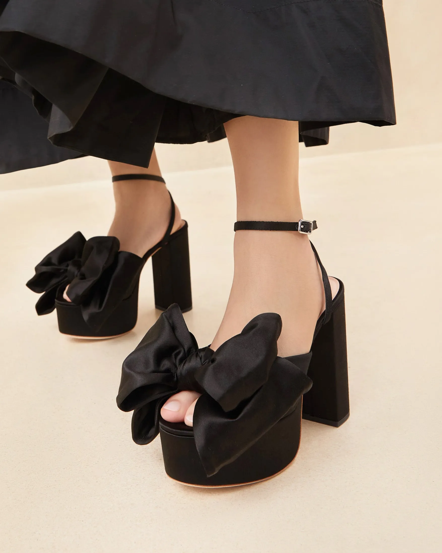 Online Kiki Satin Platform Sandal FOR THE BRIDE|Heeled Sandals