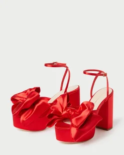 New Kiki Satin Platform Sandal Heeled Sandals