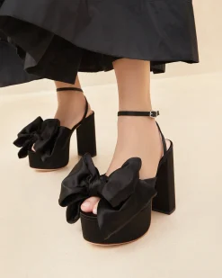 New Kiki Satin Platform Sandal Heeled Sandals