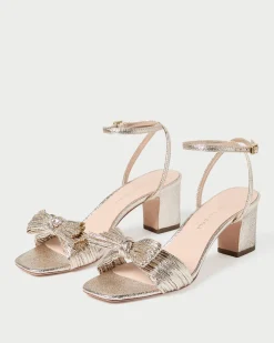 Outlet Kimora Pleated Bow Heel Event Essentials|Heeled Sandals