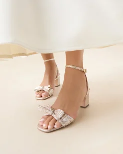 Outlet Kimora Pleated Bow Heel Event Essentials|Heeled Sandals