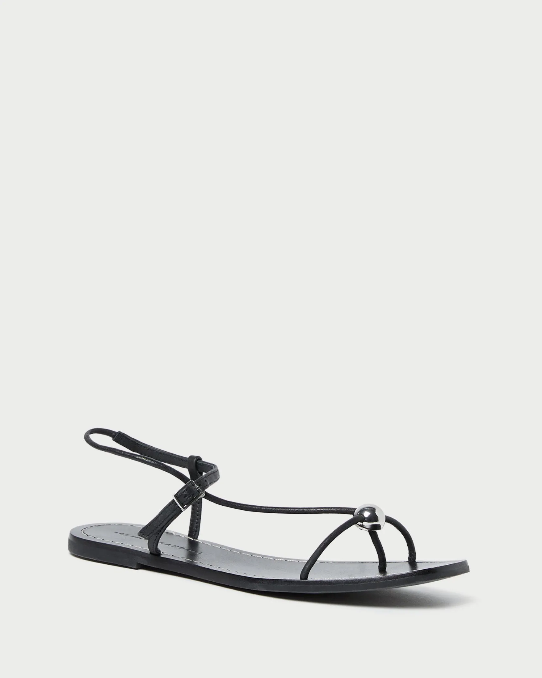 Best Lara Black Leather Sandal FOR THE GUESTS|Flat Sandals