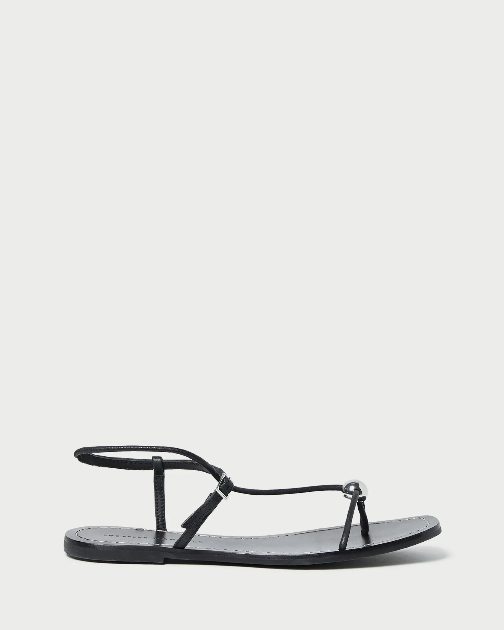 Best Lara Black Leather Sandal FOR THE GUESTS|Flat Sandals