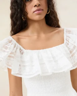 Online Layla Cream Ruffle Sleeveless Blouse FOR THE BRIDE|Event Essentials