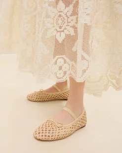 Best Leonie Natural Crochet Ballet Flat Casual Staples|Vacation Shop