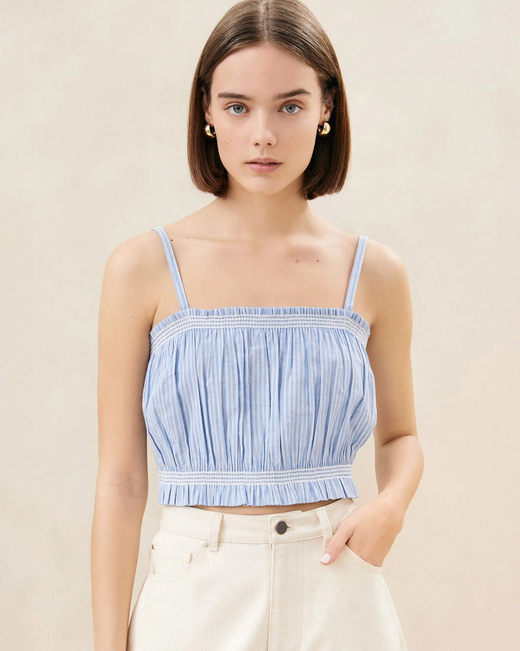 Discount Maggie Green Floral Cinched Camisole Matching Sets|Tops