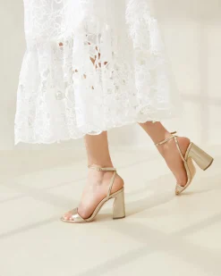 Outlet Malia Curved-Heel Sandal SOMETHING BLUE|FOR THE BRIDE