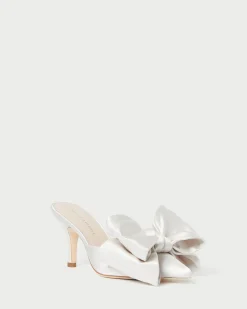 Online Margot Satin Bow Mule SOMETHING BLUE|FOR THE BRIDE