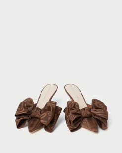 Online Margot Satin Bow Mule SOMETHING BLUE|FOR THE BRIDE