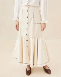 Discount Mateo Button-Front Skirt Casual Staples|Vacation Shop