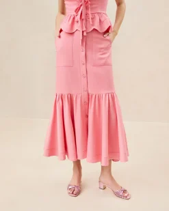 New Mateo Button-Front Skirt Event Essentials|Vacation Shop