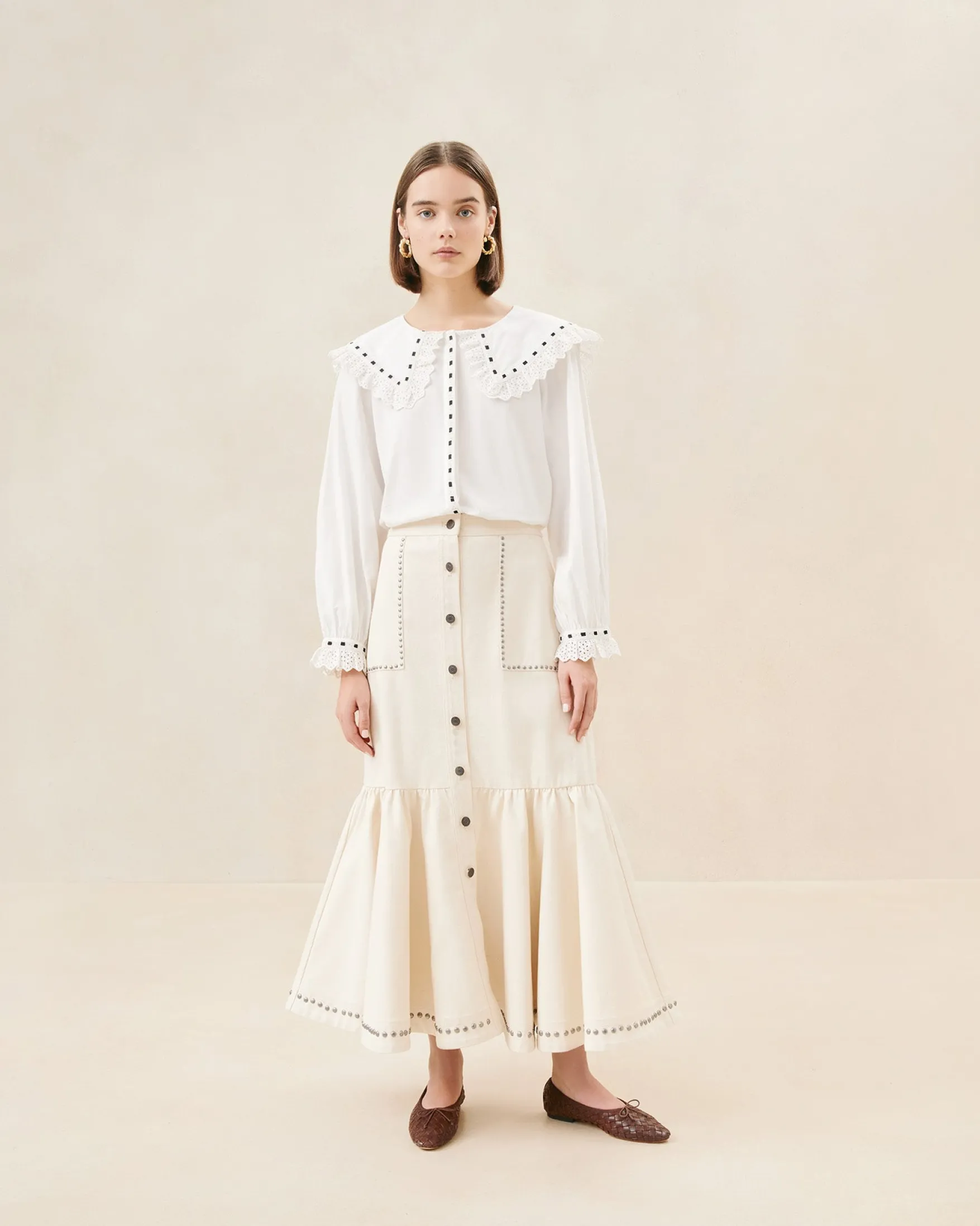 New Mateo Button-Front Skirt Event Essentials|Vacation Shop