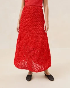 Outlet Meredith Poppy Woven Ribbon Skirt Vacation Shop|Matching Sets