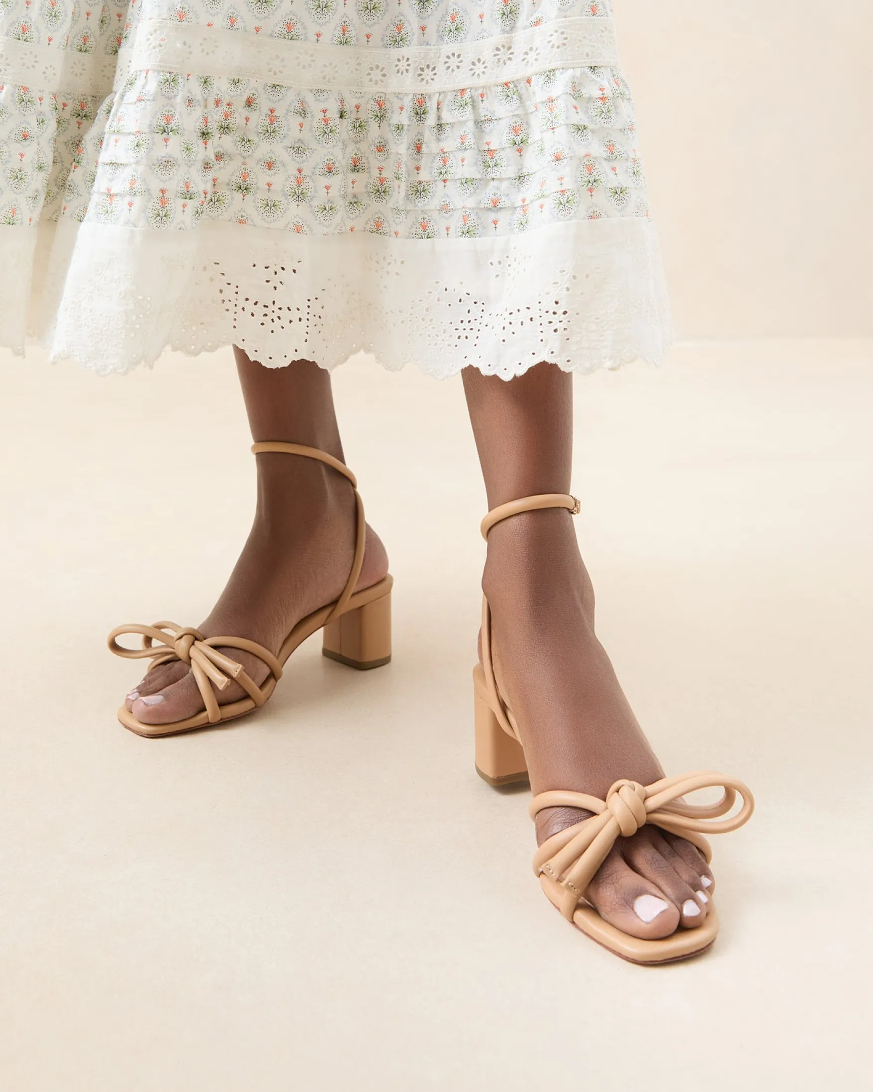 Discount Mikel Bow Mid-Heel Sandal FOR THE GUESTS|FOR THE BRIDE