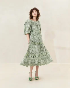 Outlet Mimi Blue Puff-Sleeve Dress Jessie Loves|Dresses