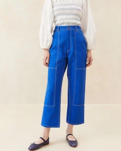 Discount Molly Blue Denim Carpenter Pant Bottoms
