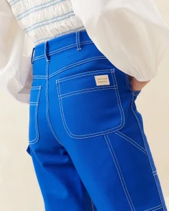 Discount Molly Blue Denim Carpenter Pant Bottoms