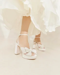 Outlet Natalia Platform Bow Heel FOR THE BRIDE|Heeled Sandals