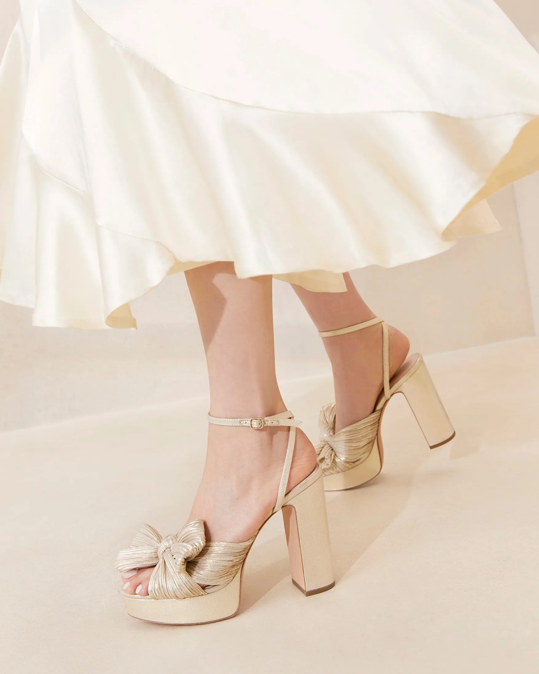Sale Natalia Platform Bow Heel FOR THE GUESTS|FOR THE BRIDE