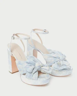 New Natalia Platform Bow Heel SOMETHING BLUE|FOR THE BRIDE