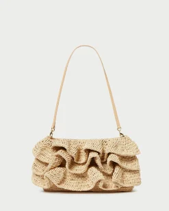 Best Odette Natural Ruffle Clutch Clutches