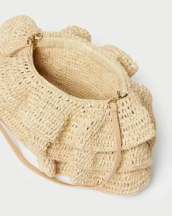 Best Odette Natural Ruffle Clutch Clutches