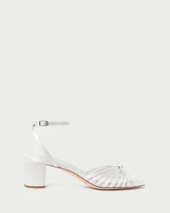 Hot Olivia Knot Mid-Heel Sandal SOMETHING BLUE|FOR THE BRIDE
