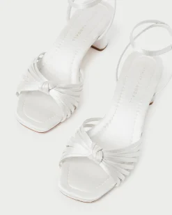 Hot Olivia Knot Mid-Heel Sandal SOMETHING BLUE|FOR THE BRIDE