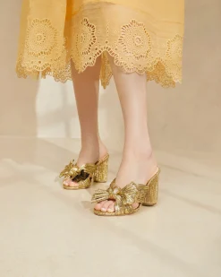 Sale Penny Pleated Bow Heel SOMETHING BLUE