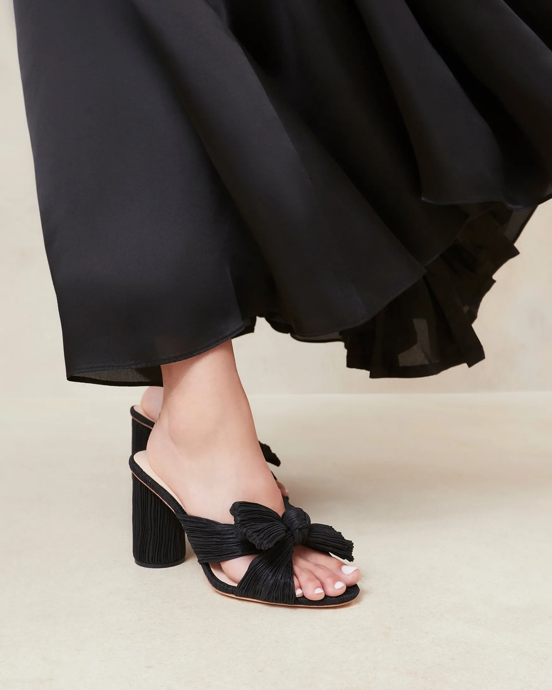 Sale Penny Pleated Bow Heel SOMETHING BLUE
